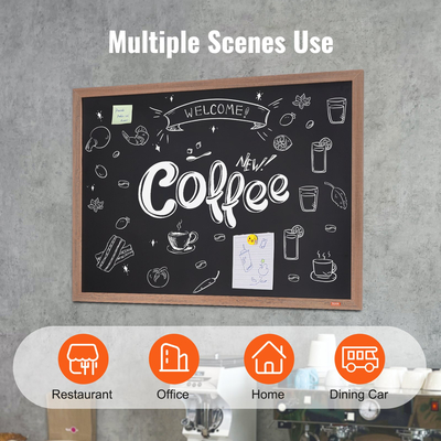 VEVOR Μαγνητικός πίνακας κιμωλίας, κρεμαστές πινακίδες μηνυμάτων με κιμωλίες και γόμα, vintage ξύλινη πινακίδα μαυροπίνακα, ρουστίκ καφέ πλαίσιο και πίνακες ανακοινώσεων, 35&quot;x46&quot;, Κουζίνα, Διακόσμηση σπιτιού, Γάμος