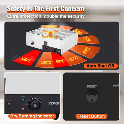 Εμπορικός ηλεκτρικός ζεστότερος μπουφές τροφίμων 6*8 Παν Μπεν Μαρί