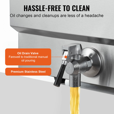 VEVOR Commercial Electric Deep Fryer Countertop Deep Fryer 3000W 30,6Qt / 29L