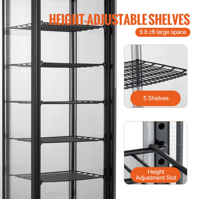 Ψυγειοθήκη VEVOR Βιτρίνα Ψυγείου Bakery Display Θήκη Ψυγείου 9,8 cu ft/278L 5-Tier