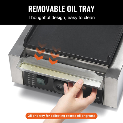 VEVOR Εμπορική σχάρα Panini Press Grill Electric Sandwich Maker Griddle Plate 9&quot;x9