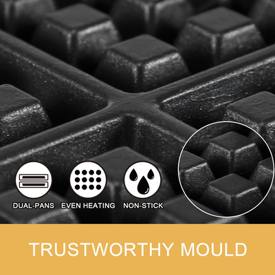 Εμπορική Ηλεκτρική Περιστρεφόμενη Στρογγυλή Βαφλιέρα Belgium 1100w 18cm Περιστρεφόμενη