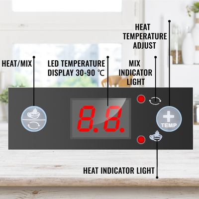 VEVOR Μηχανή Ζεστής Σοκολάτας KS-RQ Μηχανή τήξης σοκολάτας Μηχανή διανομής ζεστής σοκολάτας 10L για ξενοδοχεία Εστιατόρια Αρτοποιεία Καφετέριες για λιώσιμο σοκολάτας