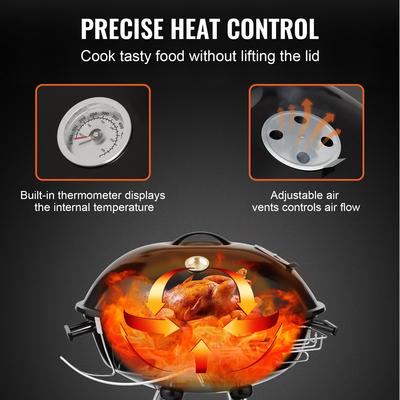 VEVOR 22 ιντσών Βραστήρας Ψησταριά με κάρβουνο Μπάρμπεκιου Φορητή ψησταριά Υπαίθρια ψησταριά