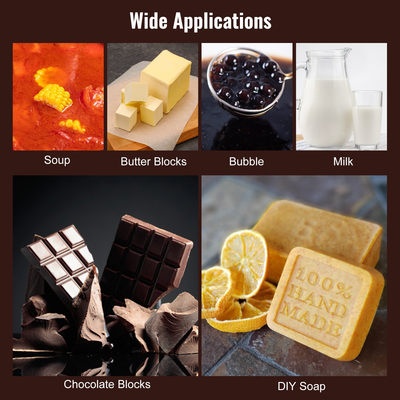 VEVOR Μηχάνημα Πολτοποίησης Σοκολάτας Σοκολατένιο δοχείο 17,6 λίβρες 2 δεξαμενές