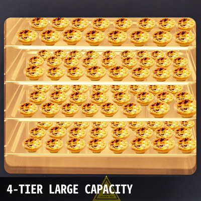 VEVOR Πάγκος τοστιέρα Φούρνος 4 επιπέδων 4500W Τοστιέρα Φούρνος με λειτουργία ψεκασμού Φούρνος θερμικής τοστιέρας Έξυπνος πίνακας ελέγχου Φούρνοι τοστιέρα 0-350℃ Φριτέζα αέρα Φούρνος για κουζίνα