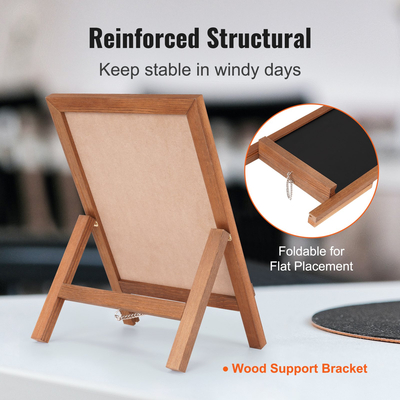 Επιγραφή επιτραπέζιου πίνακα κιμωλίας VEVOR, επιγραφές μηνυμάτων με κιμωλίες, ανεξάρτητος πίνακας σημειώσεων με πλαίσιο, Vintage ξύλινος μαγνητικός πίνακας κιμωλίας, ρουστίκ καφέ σανίδες κιμωλίας, 10&quot;x14&quot;, για κουζίνα, διακόσμηση σπιτιού και γάμου