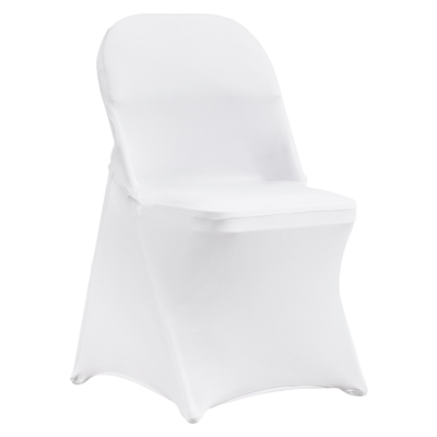VEVOR 100PCS White Stretch Spandex Πτυσσόμενα καλύμματα καρέκλας, Universal Εφαρμοσμένο κάλυμμα καρέκλας, Αφαιρούμενα πλενόμενα προστατευτικά καλύμματα, για γάμους, γιορτές, συμπόσιο, πάρτι, γιορτή, δείπνο