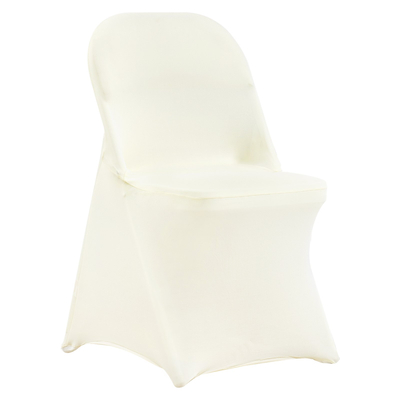 VEVOR 30PCS Ivory White Stretch Spandex Πτυσσόμενα καλύμματα καρέκλας, Universal Εφαρμοσμένο κάλυμμα καρέκλας, Αφαιρούμενα πλενόμενα προστατευτικά καλύμματα, για γάμους, γιορτές, δεξιώσεις, πάρτι, γιορτές, δείπνο