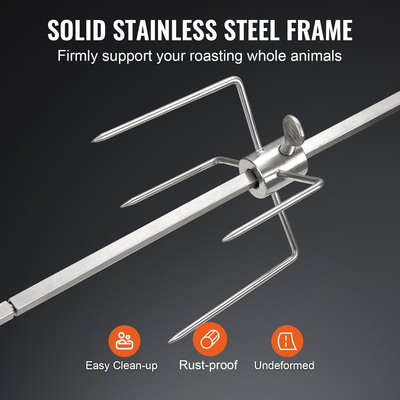 VEVOR BBQ Rotisserie Ring Kit για βραστήρα 22&quot; Σχάρες κάρβουνου από ανοξείδωτο χάλυβα