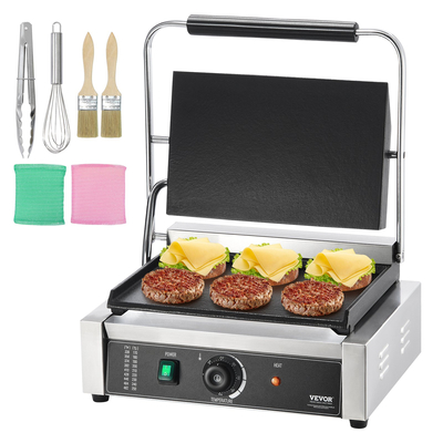 VEVOR Εμπορική σχάρα Panini Press Grill Electric Sandwich Maker Griddle Plate 14&quot;x9
