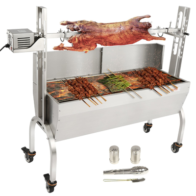 VEVOR Roaster Spit Rotisserie BBQ Grill γουρούνι αρνί κοτόπουλο Roaster 50W 132LBS
