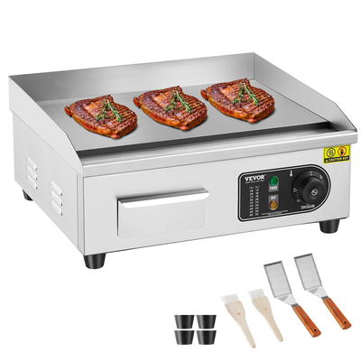 VEVOR Commercial Electric Griddle 2800 W Επίπεδη ψησταριά πάγκου 122℉-572℉