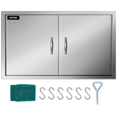 Vevor 39&quot;x 26&quot; από ανοξείδωτο ατσάλι με διπλό τοίχο μπάρμπεκιου Door Island Outdoor for Kitchen