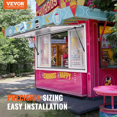 VEVOR 36&quot; L x 36&quot; W Concession Stand Παράθυρο σερβιρίσματος Food Truck Service Τέντα