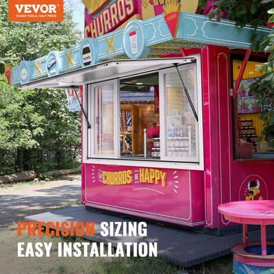 VEVOR 60&quot; L x 36&quot; W Concession Stand Παράθυρο Σερβιρίσματος Food Truck Service Τέντα