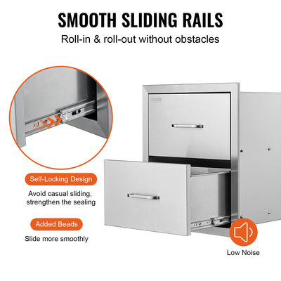 17,7&quot;x20,5&quot; ΕΞΩΤΕΡΙΚΗ ΚΟΥΖΙΝΑ / BBQ ISLAND ΑΝΟΞΕΙΔΩΤΕΣ ΣΥΡΤΑΡΙΑ ΔΙΠΛΕΣ ΑΠΟΘΗΚΕΥΣΗΣ