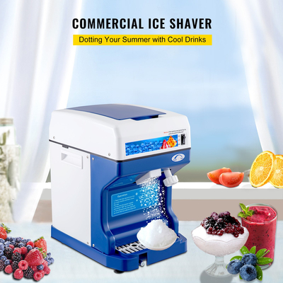 VEVOR Snow Cone Machine 265LBS ​​Commercial Ice Shaver Crusher 220V 50HZ Ice Crusher Shaver Machine Snow Flake Stainless Steel Grade for Kitchen Home Bar