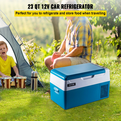 VEVOR Car Refrigerator 22L Compressor Portable Μικρό Ψυγείο Αυτοκινήτου Ψυγείο Καταψύκτης Vehicle Car Truck RV Boat Mini Electric Cooler for Driving Travel Fishing Outdoor and Home