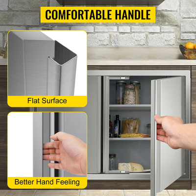 30,5&#039;&#039;X21&#039;&#039; Εξωτερικές πόρτες πρόσβασης κουζίνας BBQ Island Πόρτες μπάρμπεκιου από ανοξείδωτο χάλυβα