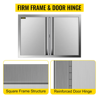 30,5&#039;&#039;X21&#039;&#039; Εξωτερικές πόρτες πρόσβασης κουζίνας BBQ Island Πόρτες μπάρμπεκιου από ανοξείδωτο χάλυβα