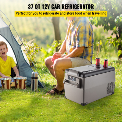 VEVOR Car Refrigerator 35L Compressor Portable Μικρό Ψυγείο Αυτοκινήτου Ψυγείο Κατάψυξη Vehicle Car Truck RV Boat Mini Cooler for Driving Travel Fishing Outdoor and Home