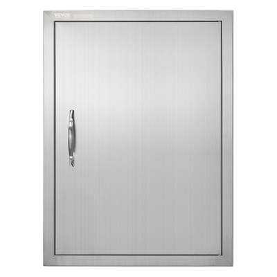 VEVOR BBQ Access Door, 508x686 mm Μονή Πόρτα Κουζίνας, Εξωτερική Πόρτα από ανοξείδωτο ατσάλι, Επίτοιχη Πόρτα με Χειρολαβή, για BBQ Island, Ψητοπωλείο, Εξωτερικό ντουλάπι
