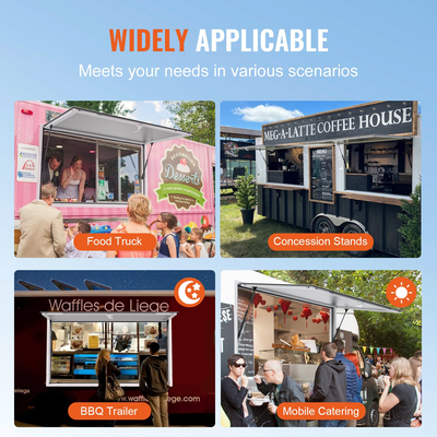 VEVOR 36&quot; L x 24&quot; W Concession Stand Παράθυρο σερβιρίσματος Food Truck Service Τέντα