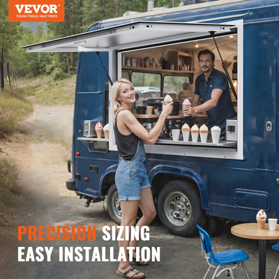 VEVOR 53&quot; L x 33&quot; W Concession Stand Παράθυρο Σερβιρίσματος Food Truck Service Τέντα