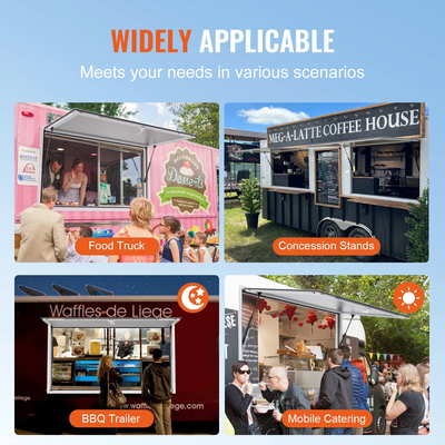 VEVOR 60&quot; L x 36&quot; W Concession Stand Παράθυρο Σερβιρίσματος Food Truck Service Τέντα