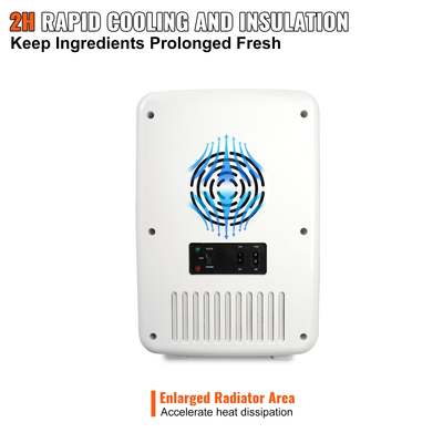 Μίνι Ψυγείο VEVOR, Προσωπικό Ψυγείο 10L/12 Κουτιά, Φορητό θερμοηλεκτρικό ψυγείο και θερμότερα ψυγεία AC/DC, Ψυγείο περιποίησης δέρματος για ποτά, σνακ, σπίτι, γραφείο και αυτοκίνητο, με λίστα CE (Λευκό)