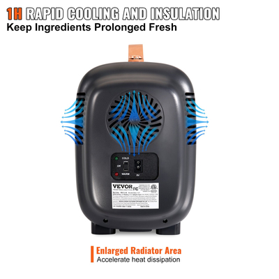 Μίνι Ψυγείο VEVOR, Προσωπικό Ψυγείο 4 λίτρων/6 δοχείων, φορητό θερμοηλεκτρικό ψυγείο AC/DC και θερμότερα ψυγεία, Ψυγείο περιποίησης δέρματος για ποτά, σνακ, σπίτι, γραφείο και αυτοκίνητο, με λίστα CE (Μαύρο)