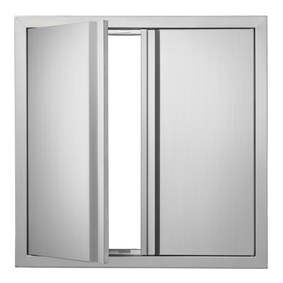 VEVOR BBQ Access Door, 610x610 mm Διπλή Πόρτα Εξωτερικής Κουζίνας, Πόρτα από ανοξείδωτο ατσάλι Flush Mount, Επιτοίχια Κατακόρυφη Πόρτα με Χειρολαβές, για BBQ Island, Ψητοπωλείο, Εξωτερικό ντουλάπι