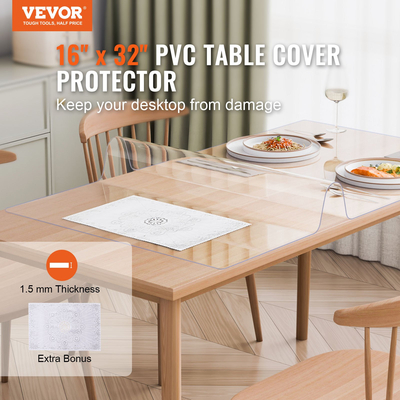 Προστατευτικό τραπεζιού VEVOR PVC 16x32 ιντσών Clear Plastic Desk Protector πάχους 1,5mm