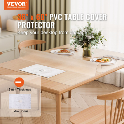 VEVOR PVC προστατευτικό τραπεζιού 36x60 ιντσών παγωμένο πλαστικό προστατευτικό γραφείου πάχους 1,5 mm
