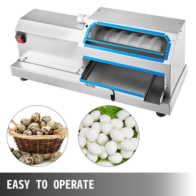 Μηχάνημα αποφλοίωσης αυγών ορτυκιού VEVOR 60KG/H Quail Egg Sheller 25W Quail Egg Sheller Automatic Quail Egg Peeling Machine Ανοξείδωτο ατσάλι Μηχάνημα αποφλοίωσης αυγών πουλιών για βραστό αυγό ορτυκιού