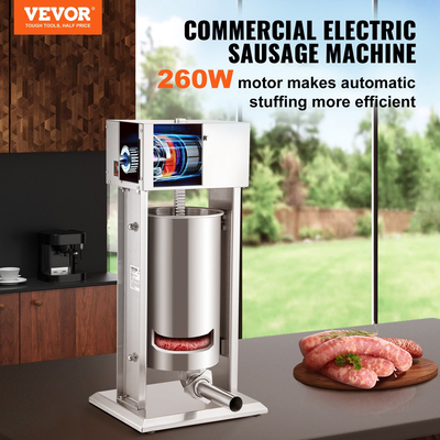 VEVOR Electric Sausage Stuffer 15L Variable Speed Sausage Maker από ανοξείδωτο ατσάλι