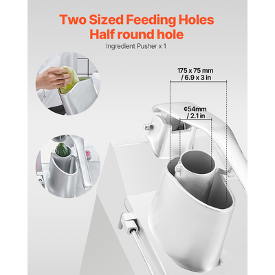 Επεξεργαστής τροφίμων VEVOR και κόφτης λαχανικών με 6 λεπίδες από ανοξείδωτο χάλυβα ποιότητας τροφίμων