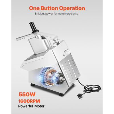 Επεξεργαστής τροφίμων VEVOR και κόφτης λαχανικών με 6 λεπίδες από ανοξείδωτο χάλυβα ποιότητας τροφίμων