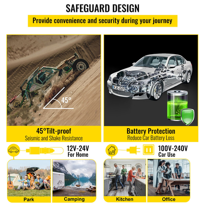 Ψυγείο VEVOR 12 Volt, 22Qt, Ψυγειοκαταψύκτης αυτοκινήτου διπλής ζώνης με έλεγχο εφαρμογής &amp; τροχούς, 12/24V DC &amp; 100-240V AC Ηλεκτρικός συμπιεστής ψύκτη για φορτηγά οχήματα RV σκάφος σε εξωτερικούς χώρους &amp; οικιακή χρήση