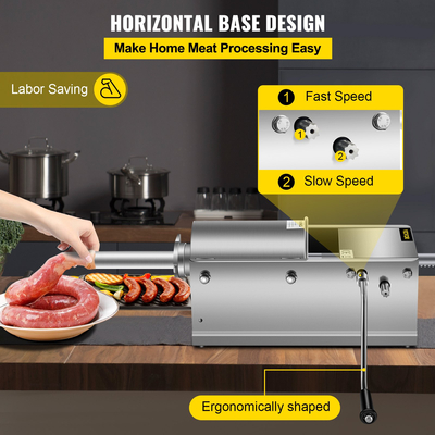 Horizontal Sausage Stuffer Manual Sausage Stuffing Machine 3L από ανοξείδωτο χάλυβα