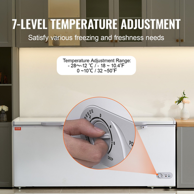 VEVOR Chest Freezer 19,8 cu.ft / 561 L Μεγάλη κατάψυξη &amp; 4 αφαιρούμενα καλάθια