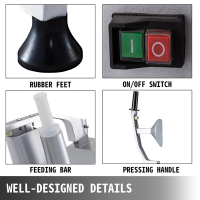 Vegetable Cutter Εμπορική Κουζινομηχανή 6 Δίσκοι Κοπής Επεξεργαστής Λαχανικών