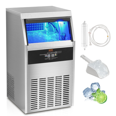 VEVOR Commercial Ice Maker Ανεξάρτητη Μηχανή Ντουλάπας 100lbs/24H 50 Ice Cubes