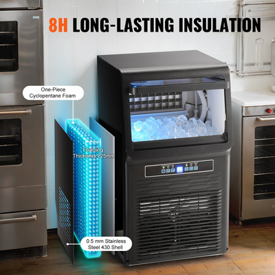 VEVOR Commercial Ice Maker Ανεξάρτητη Μηχανή Ντουλάπας 70lbs/24H 36 Ice Cubes