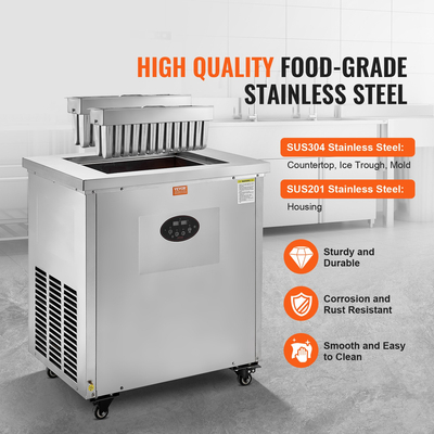 VEVOR Commercial Popsicle Machine 2 Mold Set - 52 PCS Ice Pops Making Machine