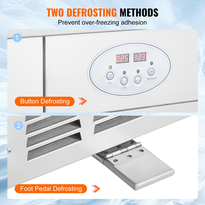 VEVOR Fried Ice Cream Roll Machine Rolled Ice Cream Maker 13,8x13,8 ιντσών 2 τηγάνια