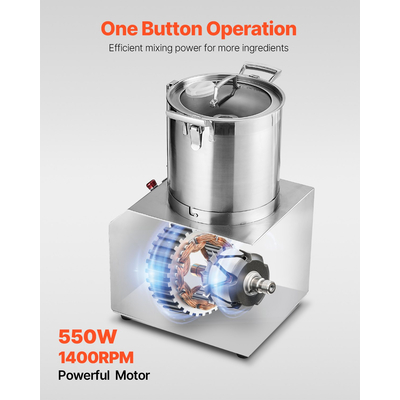 Επεξεργαστής τροφίμων VEVOR &amp; μπλέντερ λαχανικών 4L από ανοξείδωτο χάλυβα ποιότητας τροφίμων