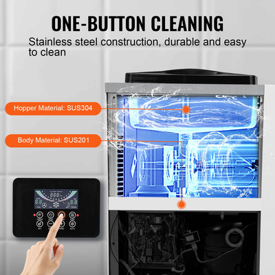 Παγωτομηχανή VEVOR Soft Serve Παγωτομηχανή 10L/H Yield Single Flavor Πάγκος