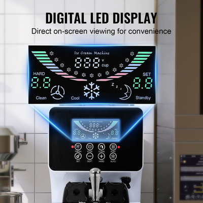 Παγωτομηχανή VEVOR Soft Serve Παγωτομηχανή 10L/H Yield Single Flavor Πάγκος